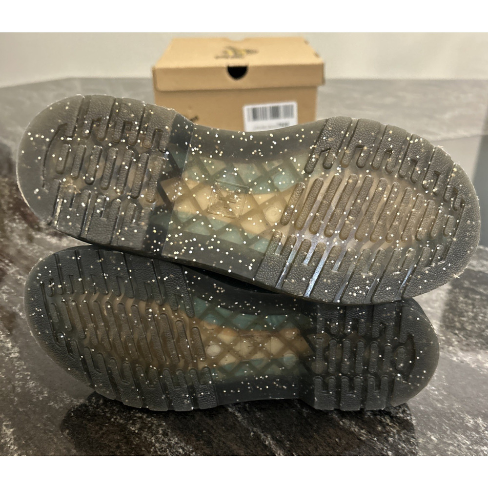 Dr. Doc Martens 1460 J Patent Turquoise Blue Girls Size 4 Combat Boots - Picture 8 of 15
